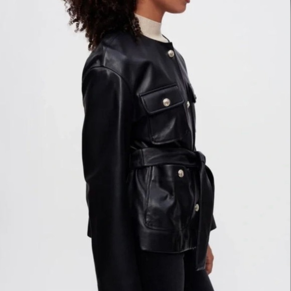 Maje Leather Jacket - Picture 2 of 3